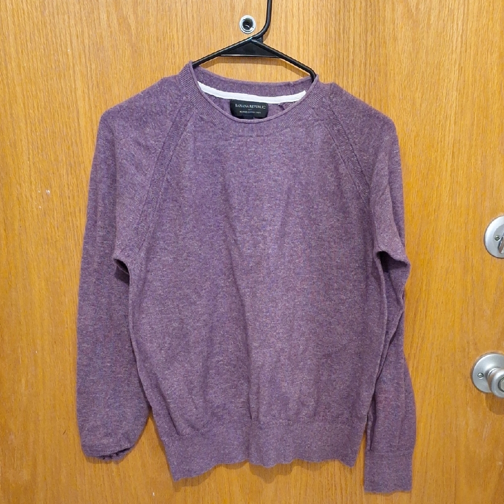 Purple cotton Banana Republic sweater
